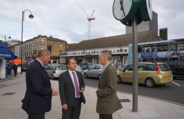 Paul Scully MP Steve O'Connell Tony Shields Sutton Station